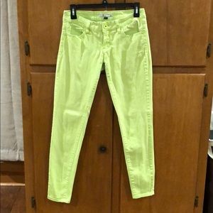 YMI lime green super skinny jean